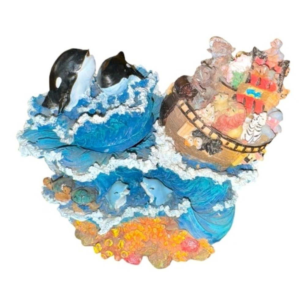 Noahs Ark‎ with Killer Whales Figure. Very Detailed. Very Heavy.